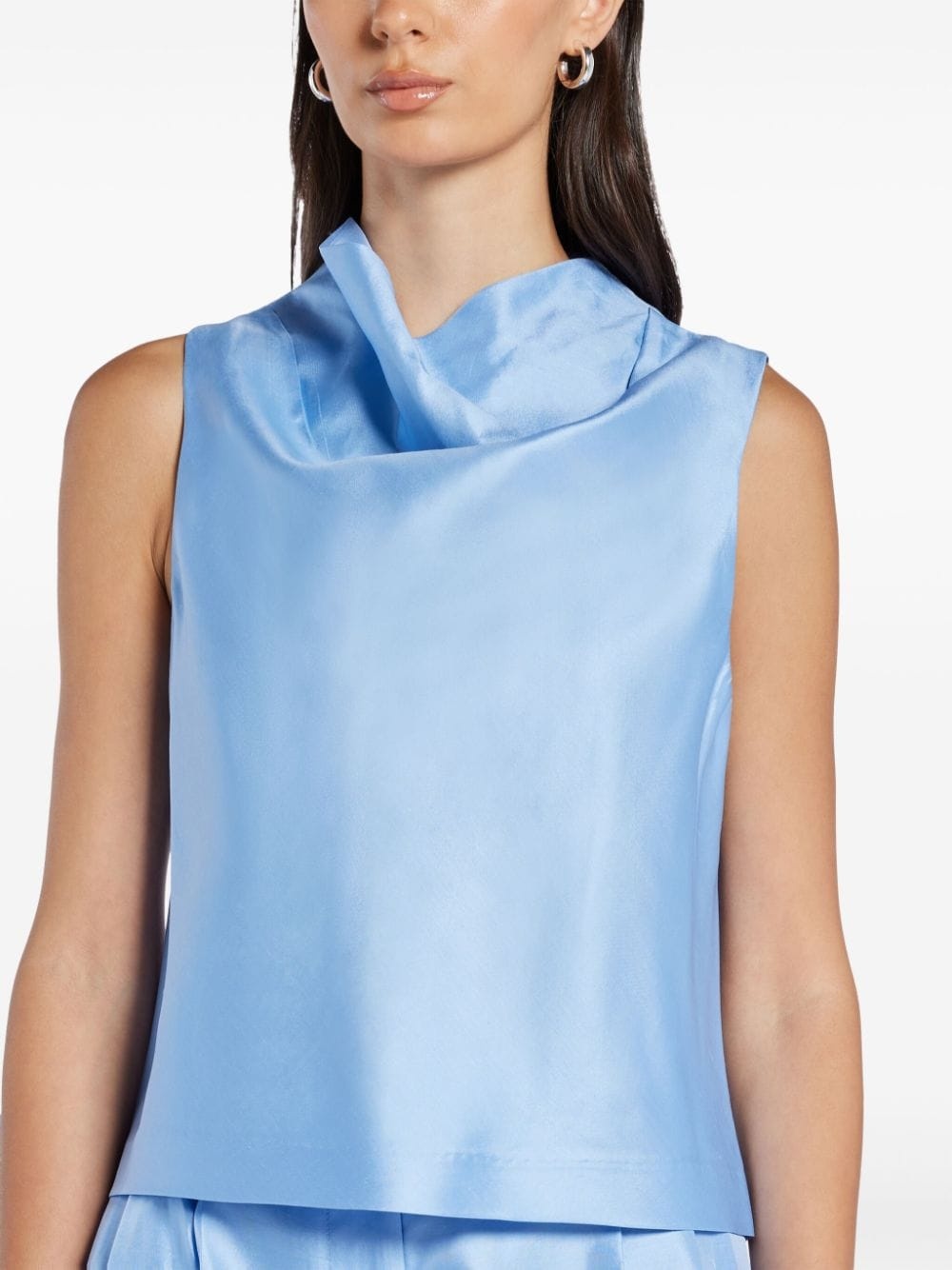 Rochelle sleeveless silk blouse - 5