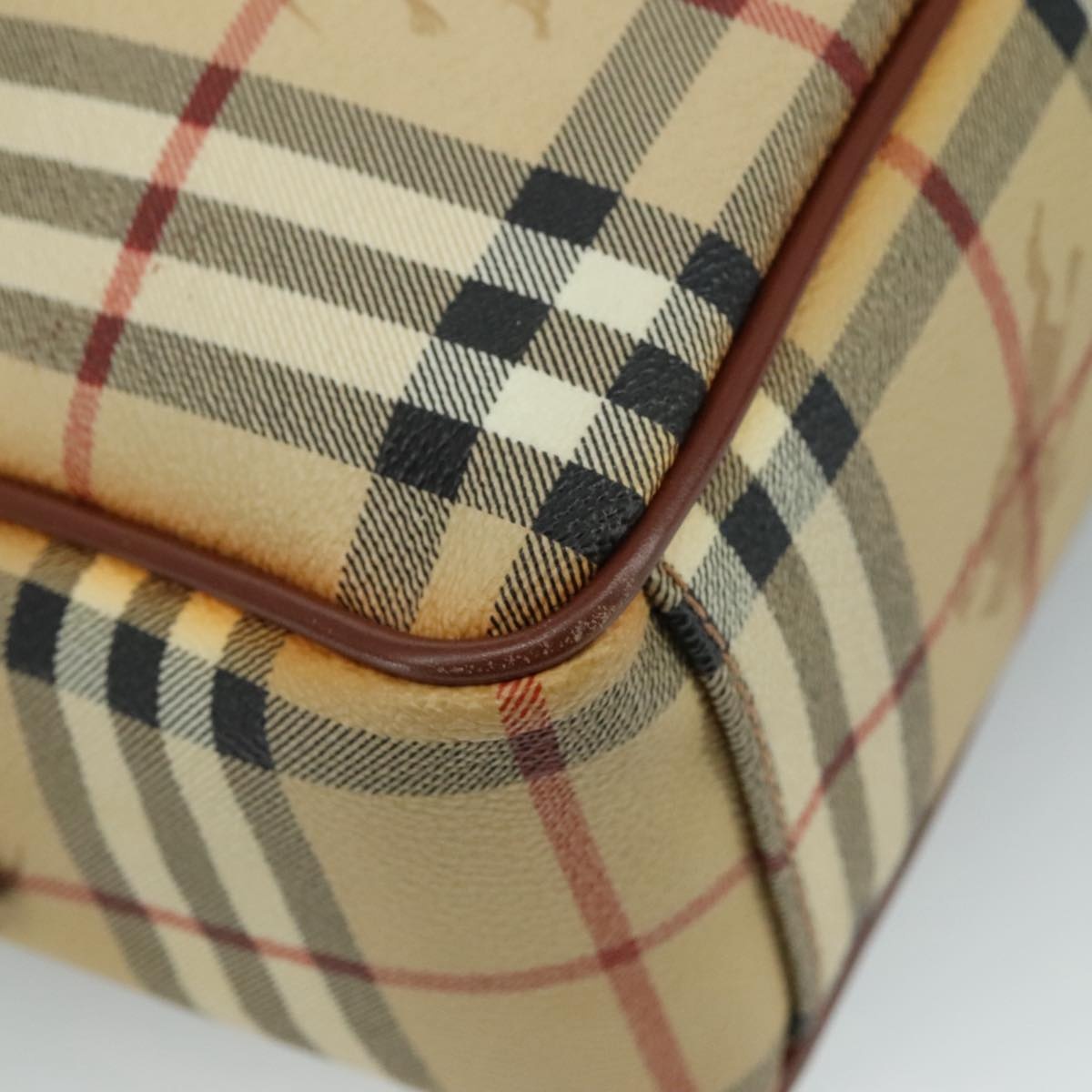 Burberry Nova Check Shoulder Bag Pvc Leather Beige - 16