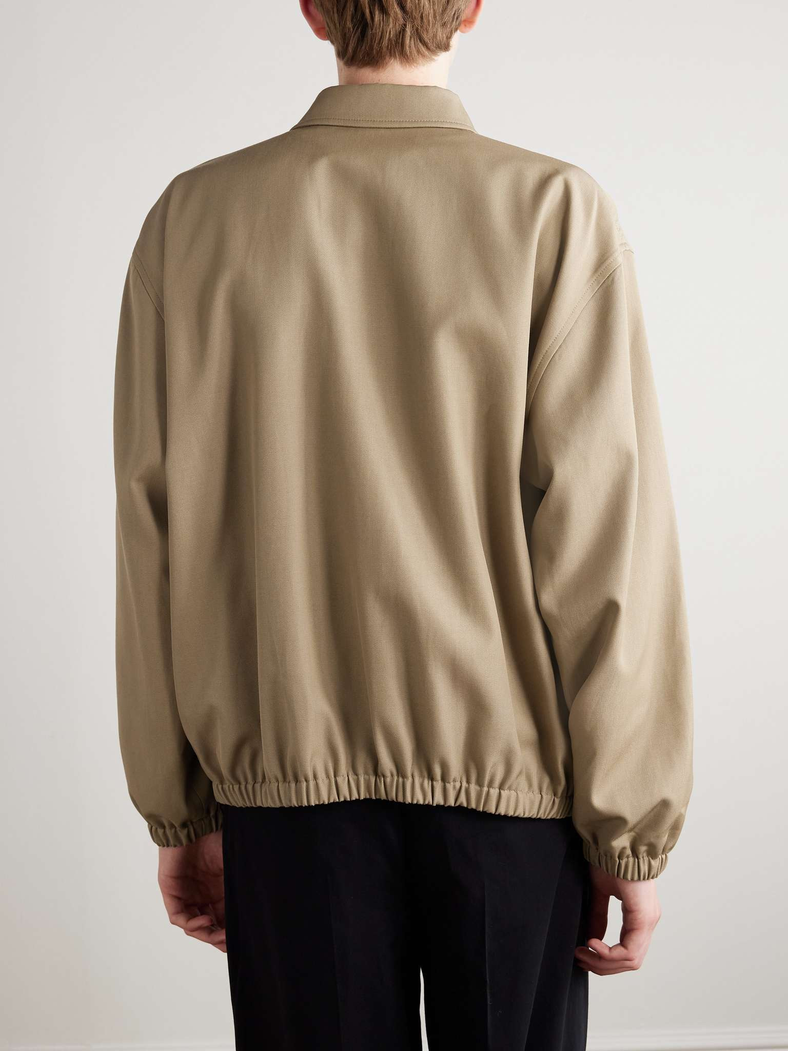 Logo-Embroidered Wool and Cotton-Blend Gabardine Blouson Jacket - 4