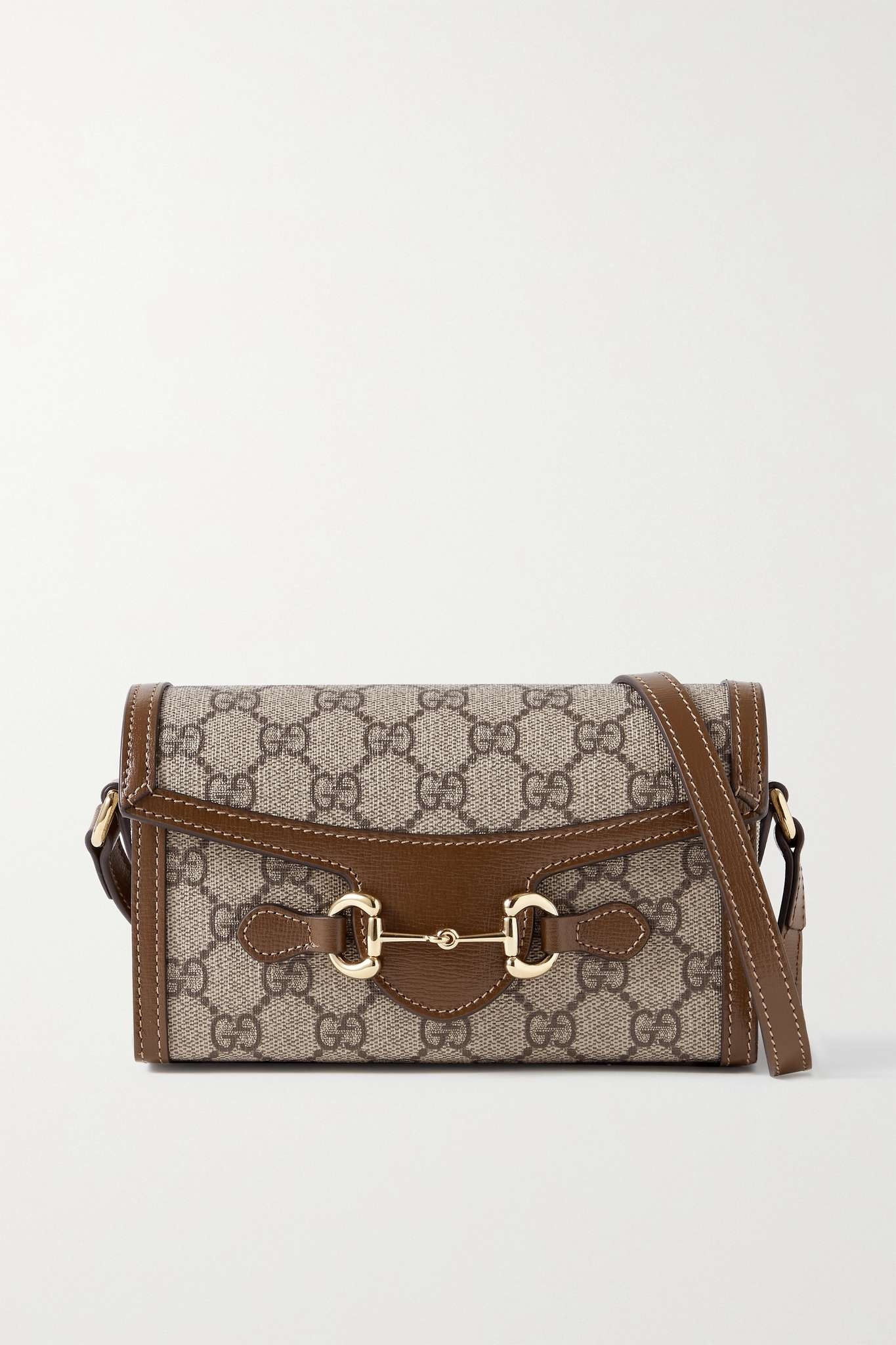 Gucci Horsebit 1955 mini rounded bag in brown leather