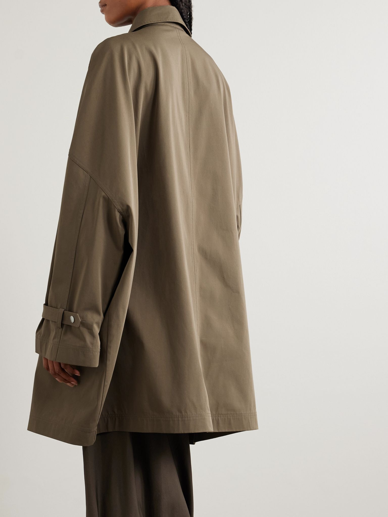 Organic cotton trench coat Brown - 3