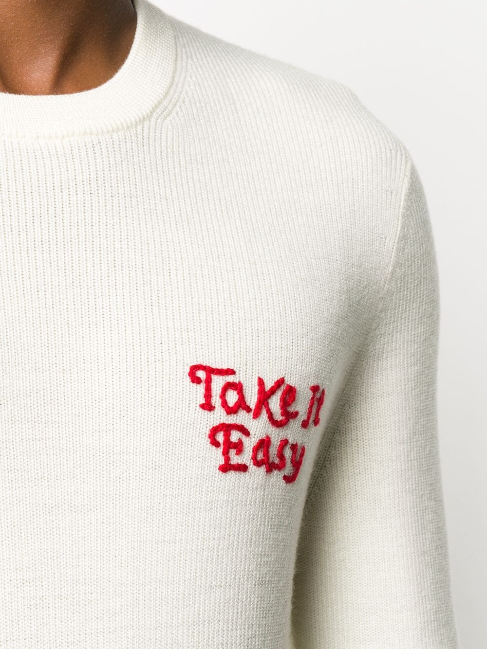 embroidered wool sweatshirt - 5