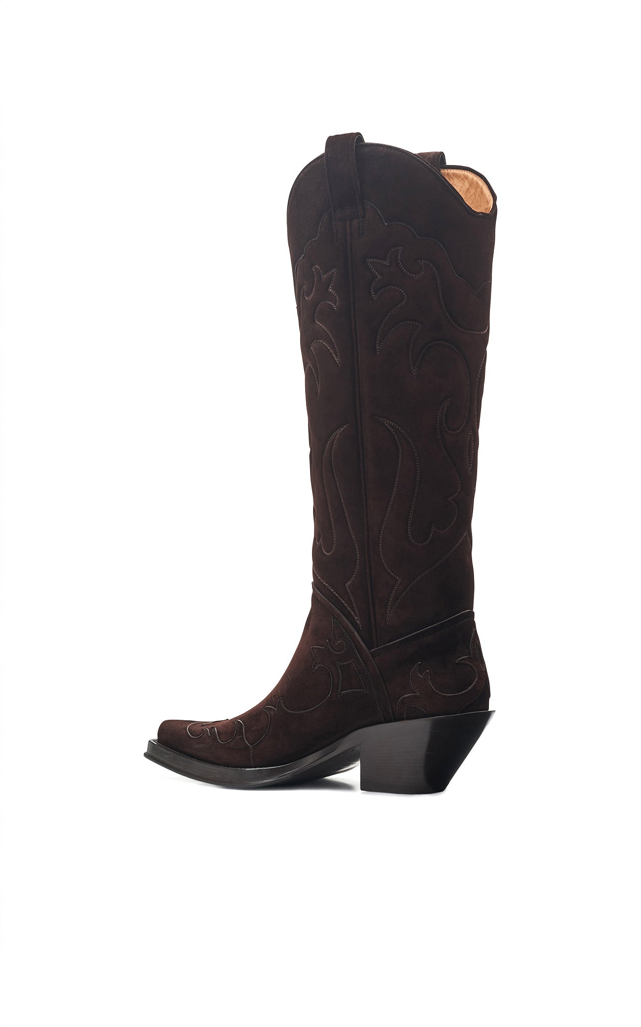 Capitana Cowboy Boot in Dark Chocolate Suede - 3