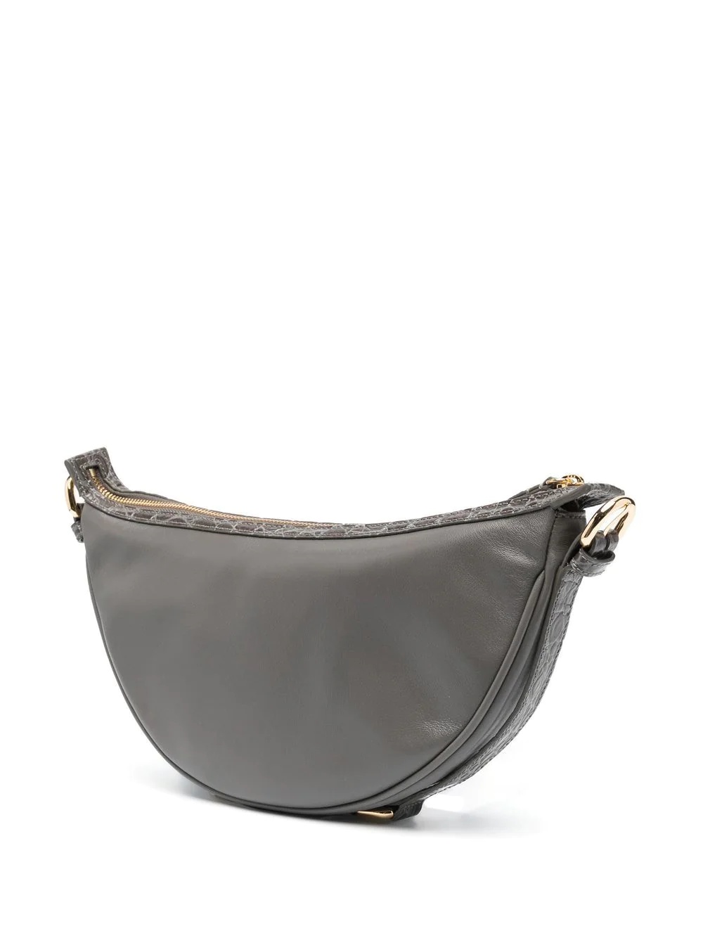 zip-up curved shoulder bag - 3