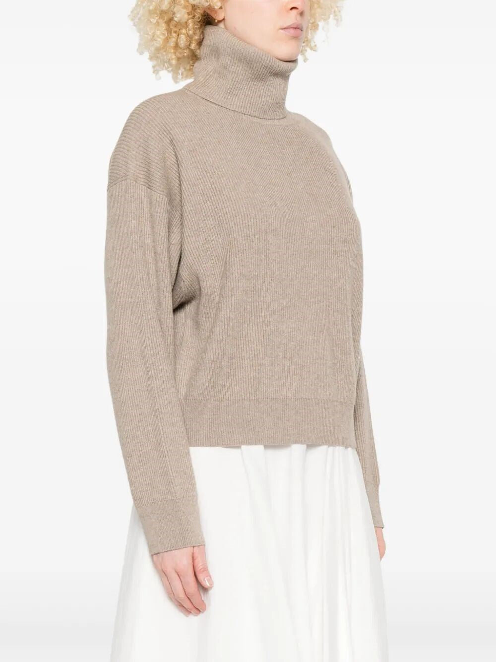 Brunello Cucinelli Women English Rib Turtle-Neck Sweater - 4