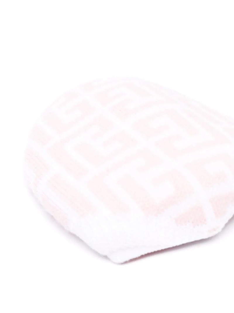 logo-intarsia knitted cotton face mask 3