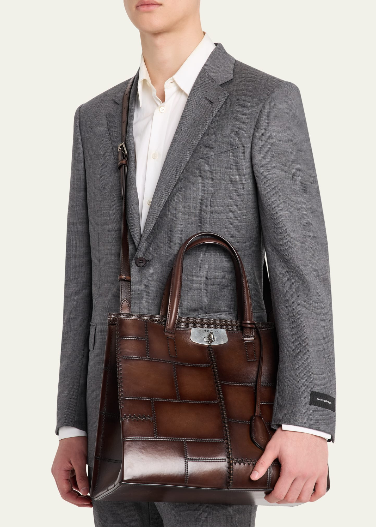 Men's Luti 38 Patchwork Venezia Leather Tote Bag - 6
