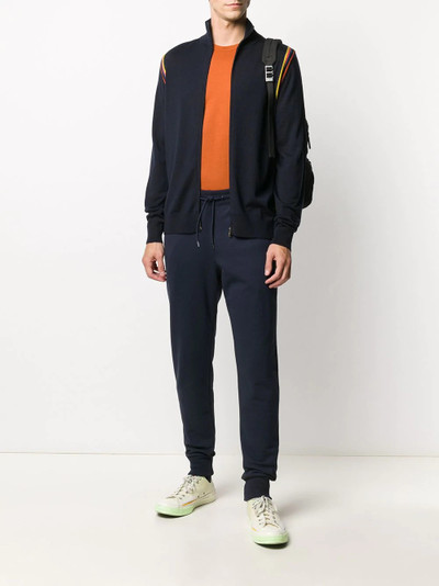 Paul Smith side-stripe zip-up knit jumper outlook