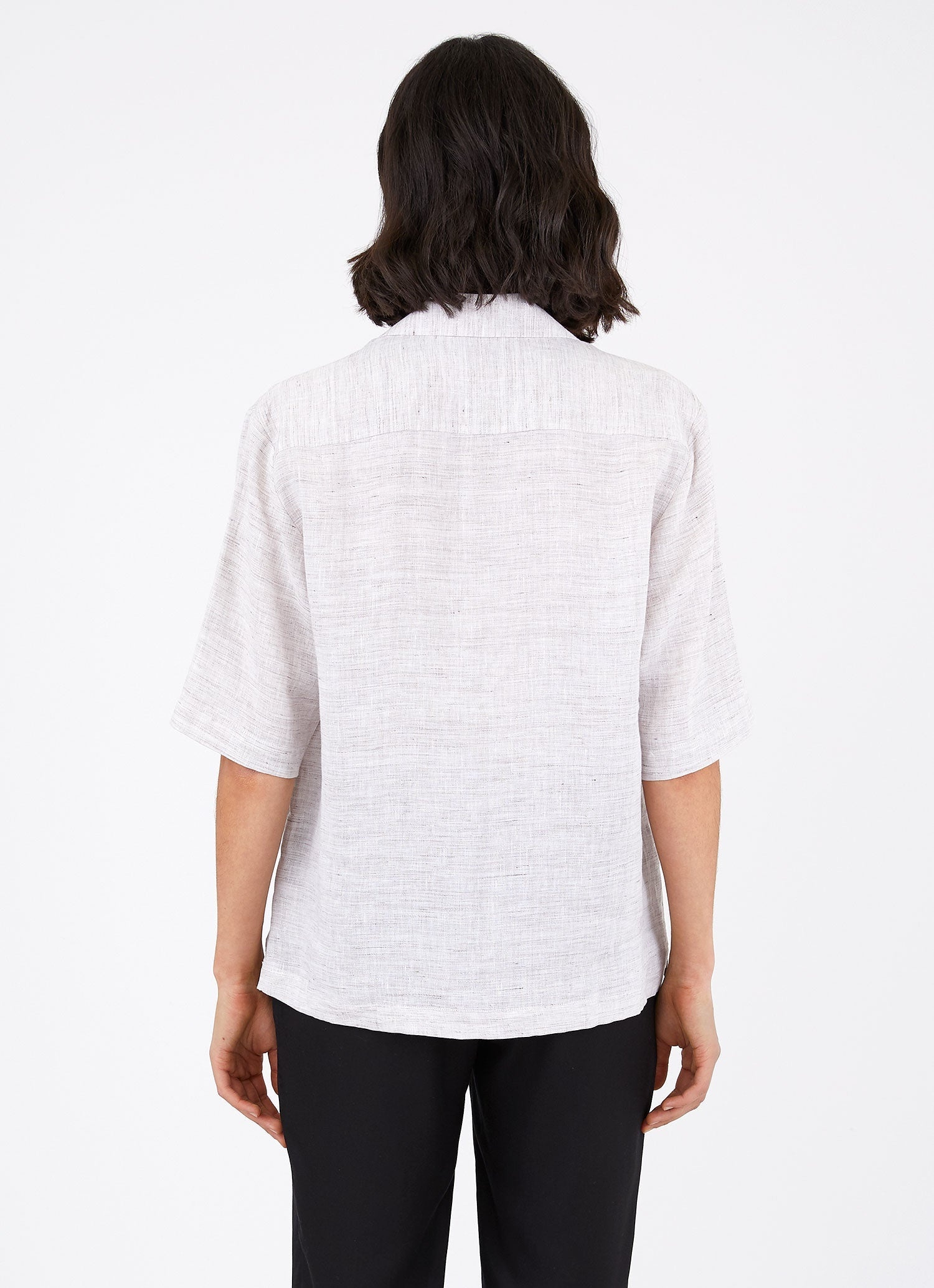 Short Sleeve Linen Shirt - 4