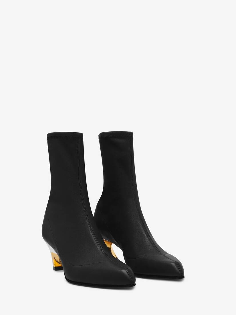 Women's Armadillo Ankle Boot in Black/silver/gold - 2