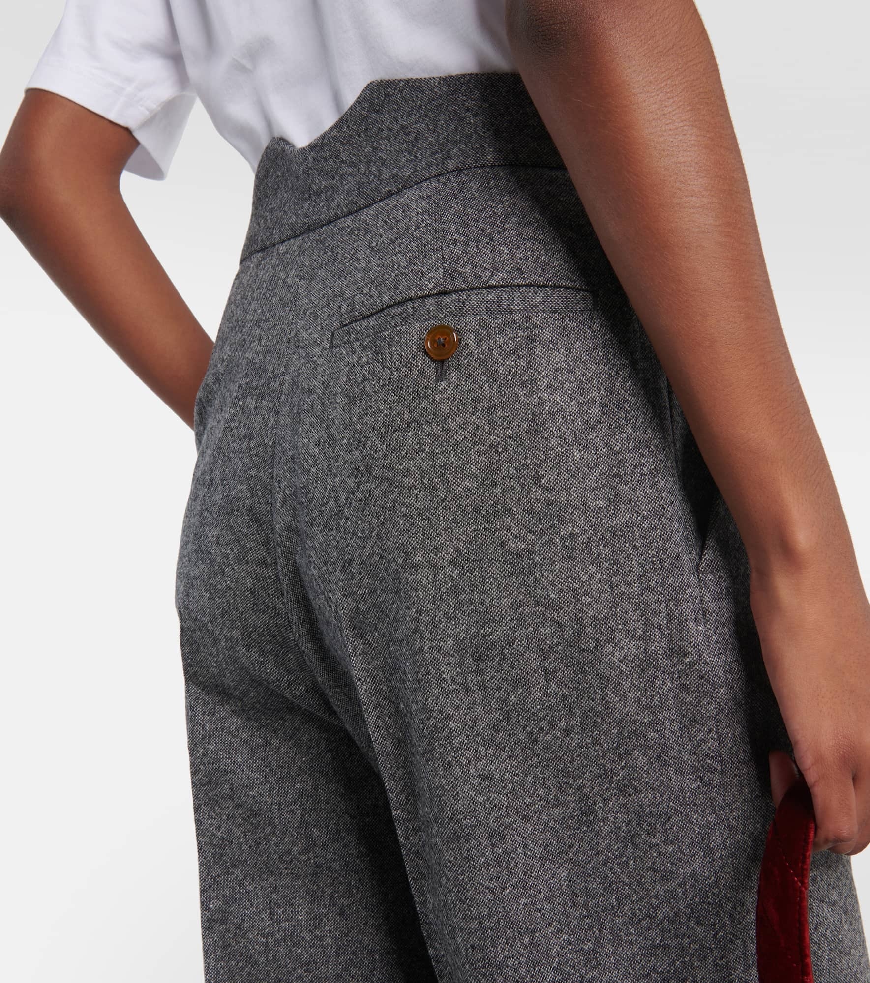 Tailored straight wool pants - 6