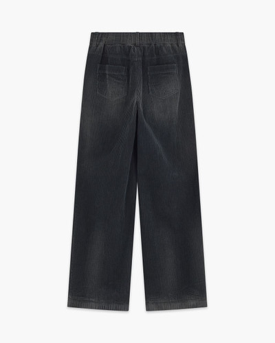 We11done Grey Mens Dyed Logo Corduroy Pants outlook