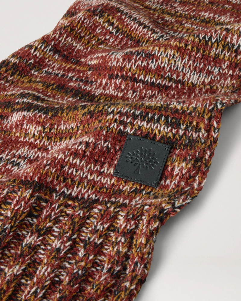 Ombre Degrade Scarf Rust Lambswool 3