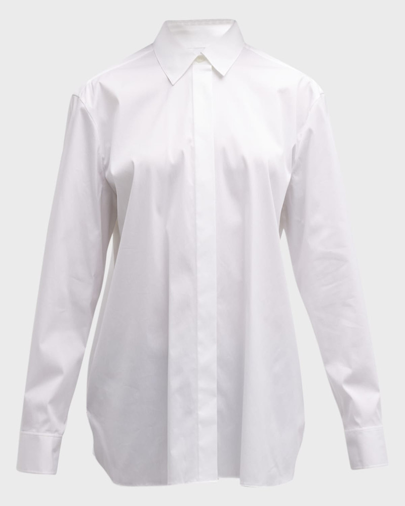 Theory Classic Button-Front Boyfriend Shirt outlook