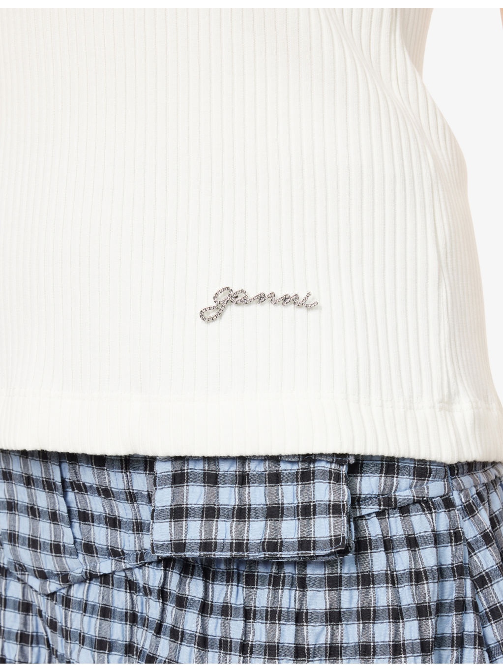 Scoop-Neck Logo-Plaque Ribbed Cotton-Jersey Tank Top - 5