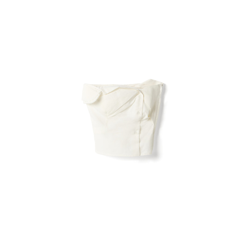 Slubbed poplin top - 1