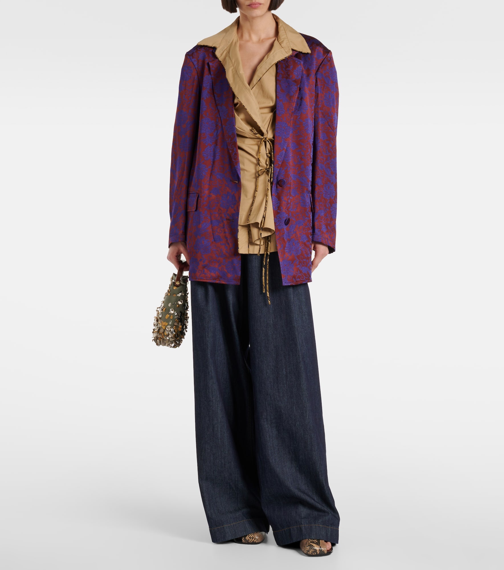 Floral jacquard blazer - 2