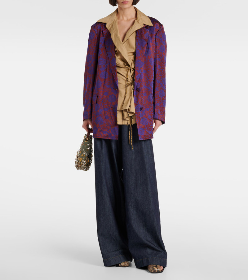 Dries Van Noten Floral jacquard blazer outlook