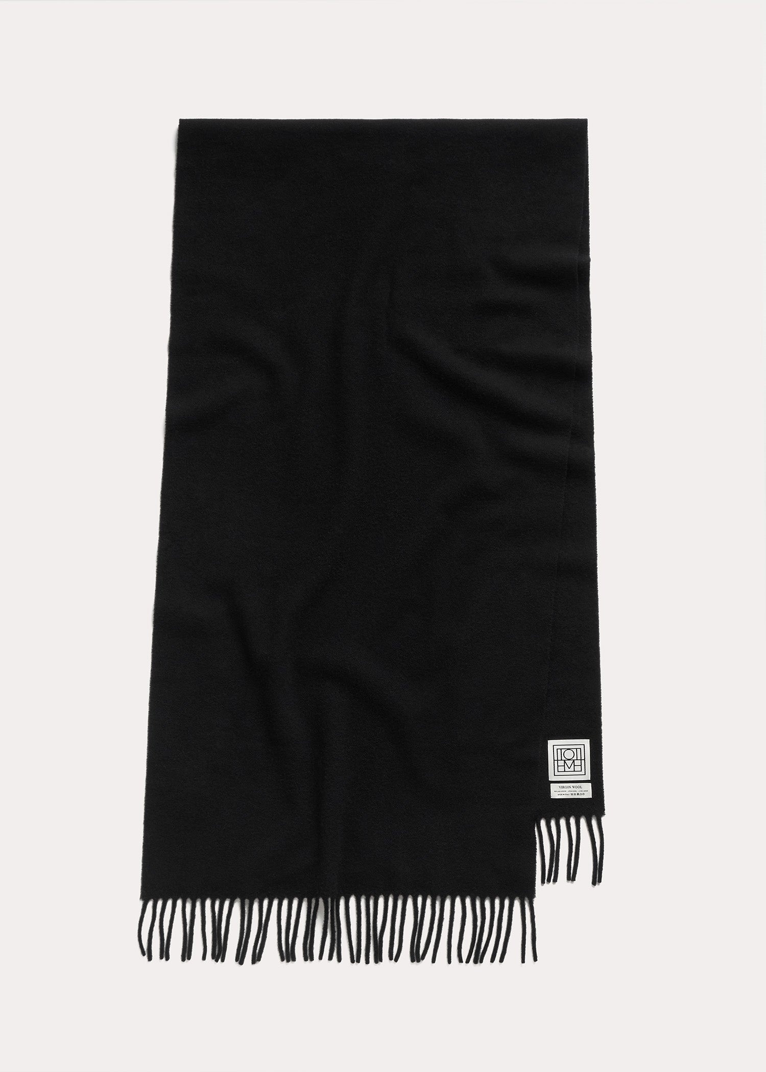 Classic wool scarf black - 5