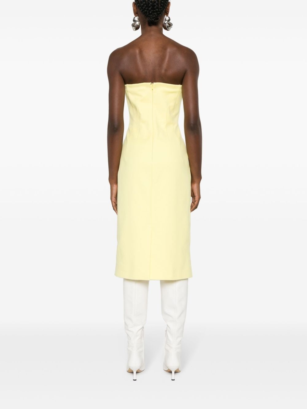 bandeau-style midi dress - 4
