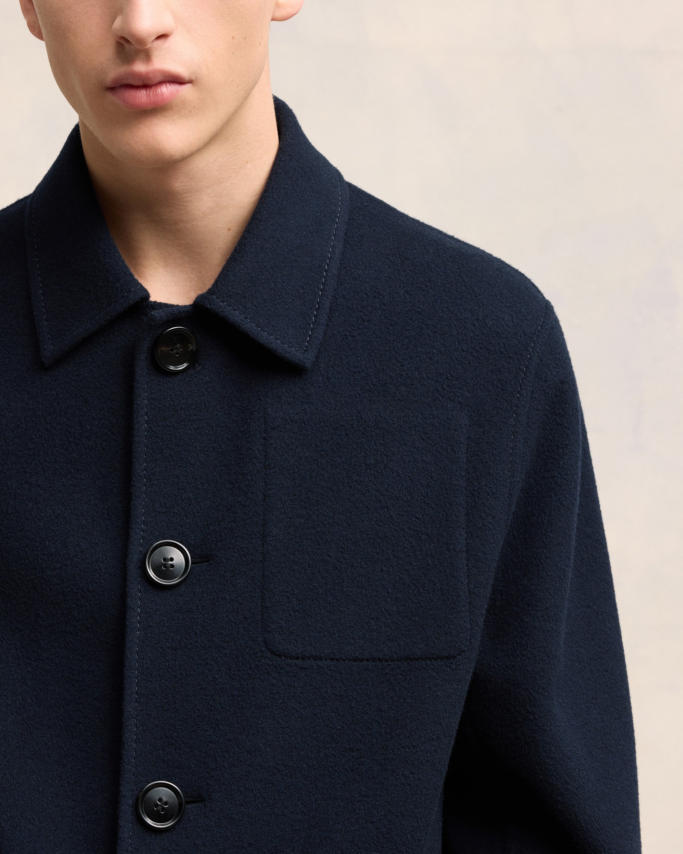 BOXY BUTTONED JACKET - 4