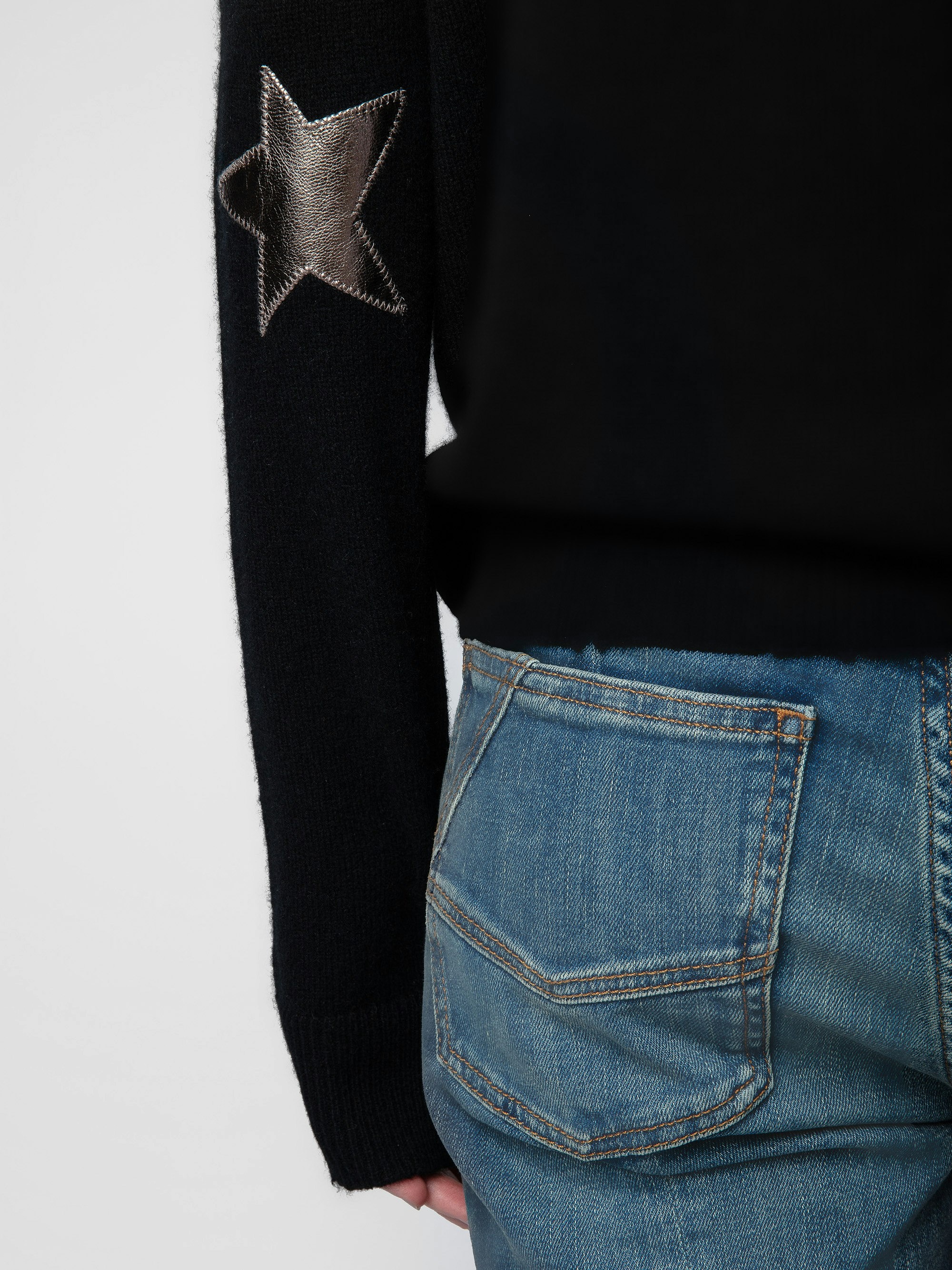 Cici Patch Cashmere Sweater - 4