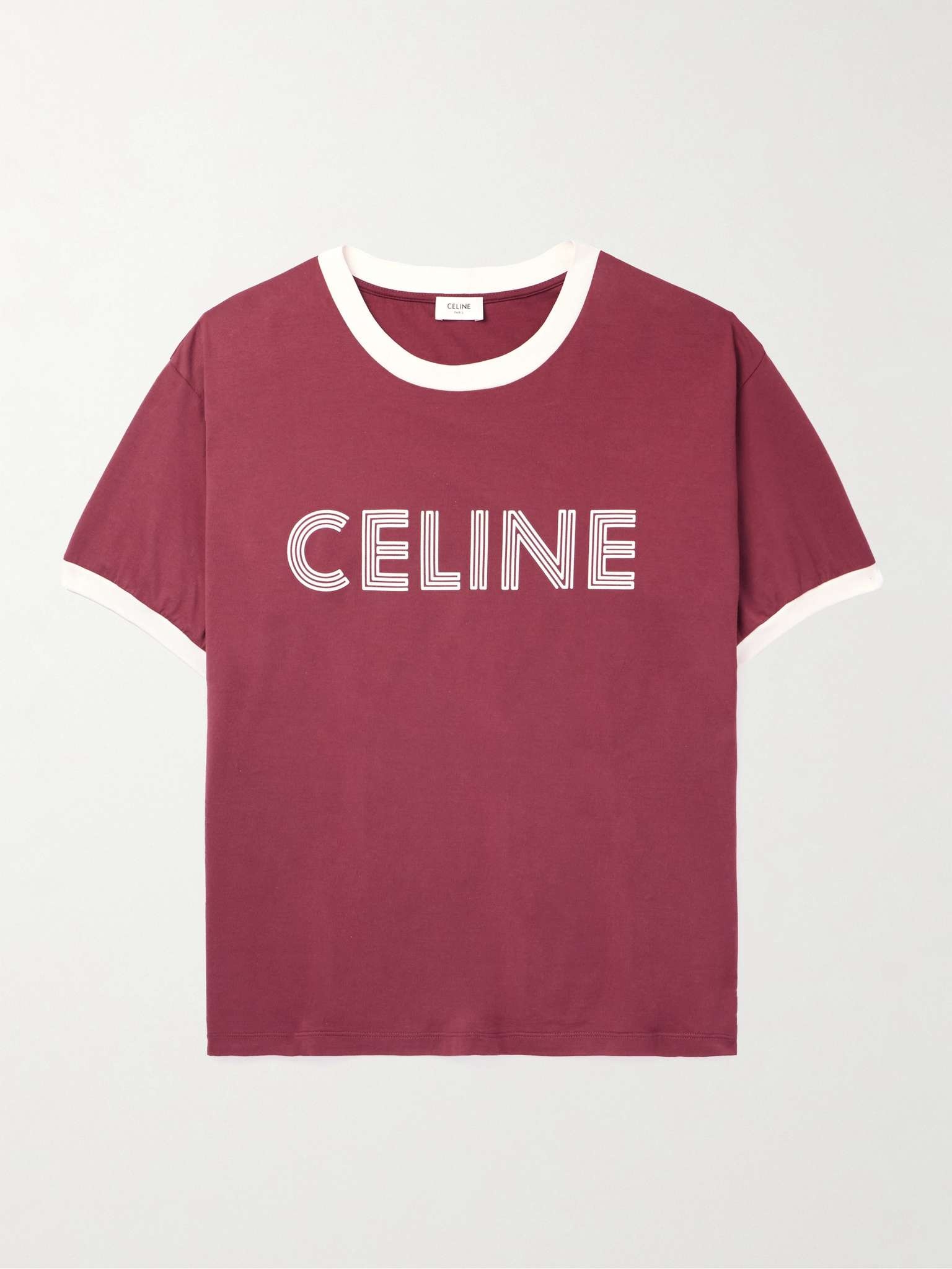 CELINE Slim-Fit Logo-Print Cotton-Jersey T-Shirt | mrporter