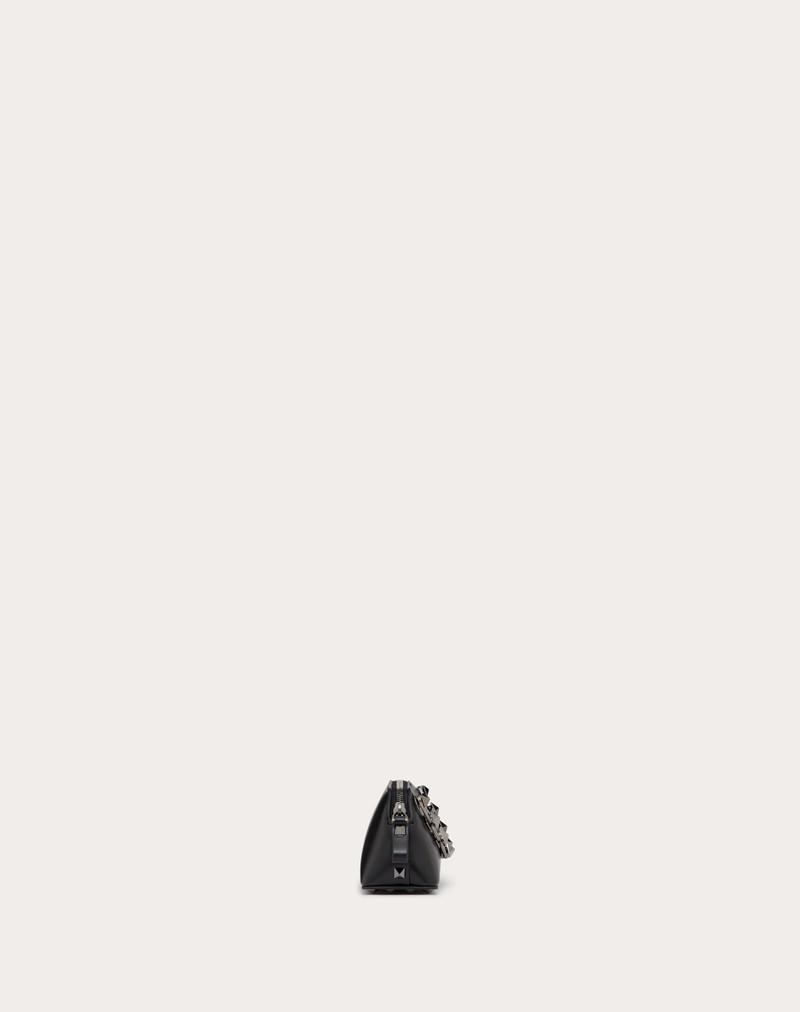 MINI ROCKSTUD SHINY CALFSKIN CLUTCH 5