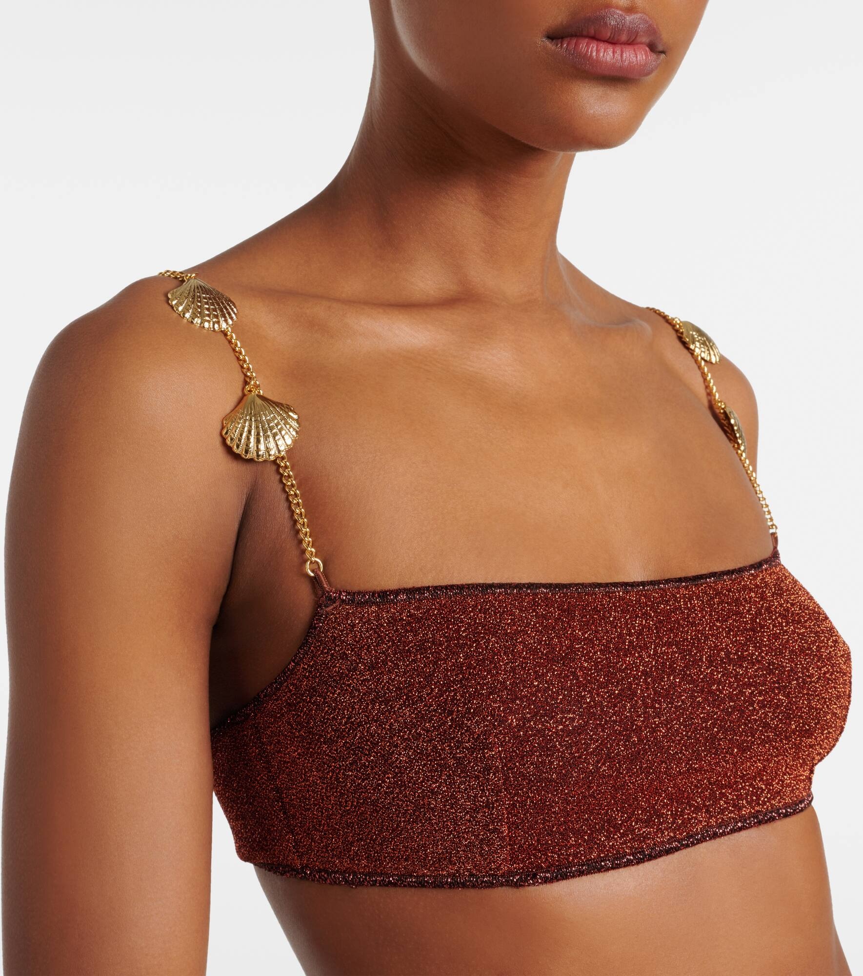 Lumière Shells embellished bikini - 4