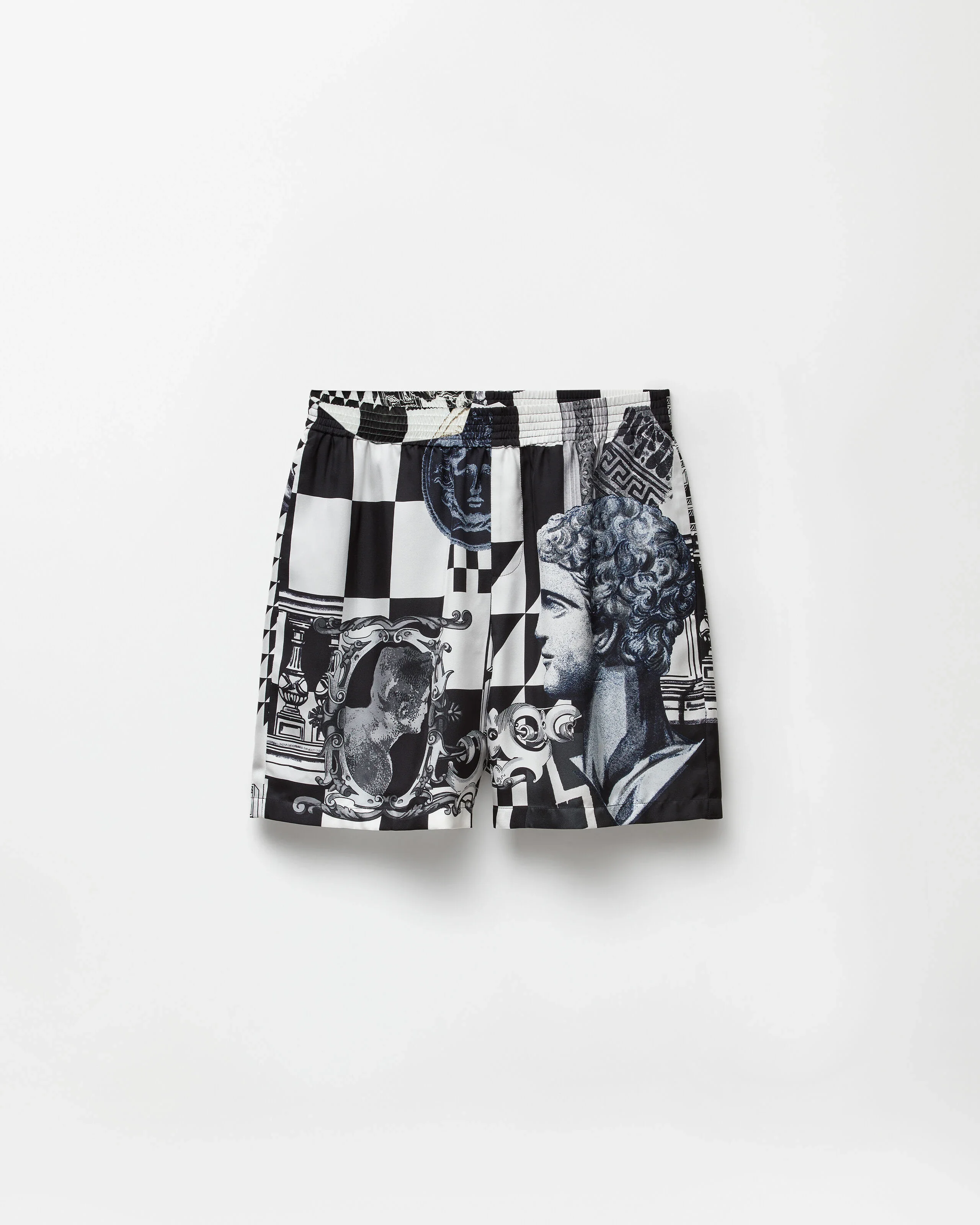 Printed Silk Twill Shorts - 1