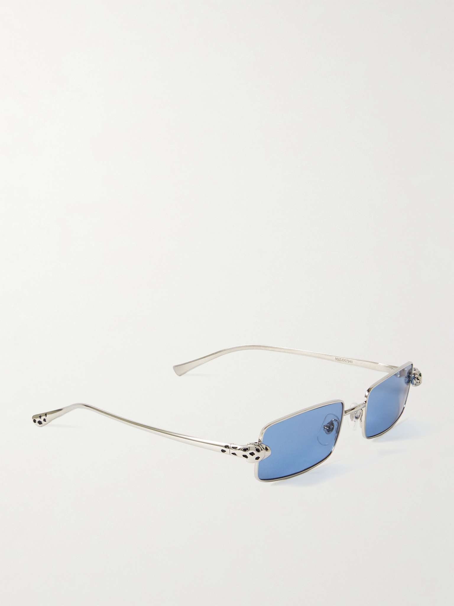 Panthère de Cartier Rectangle-Frame Silver-Tone Sunglasses - 3