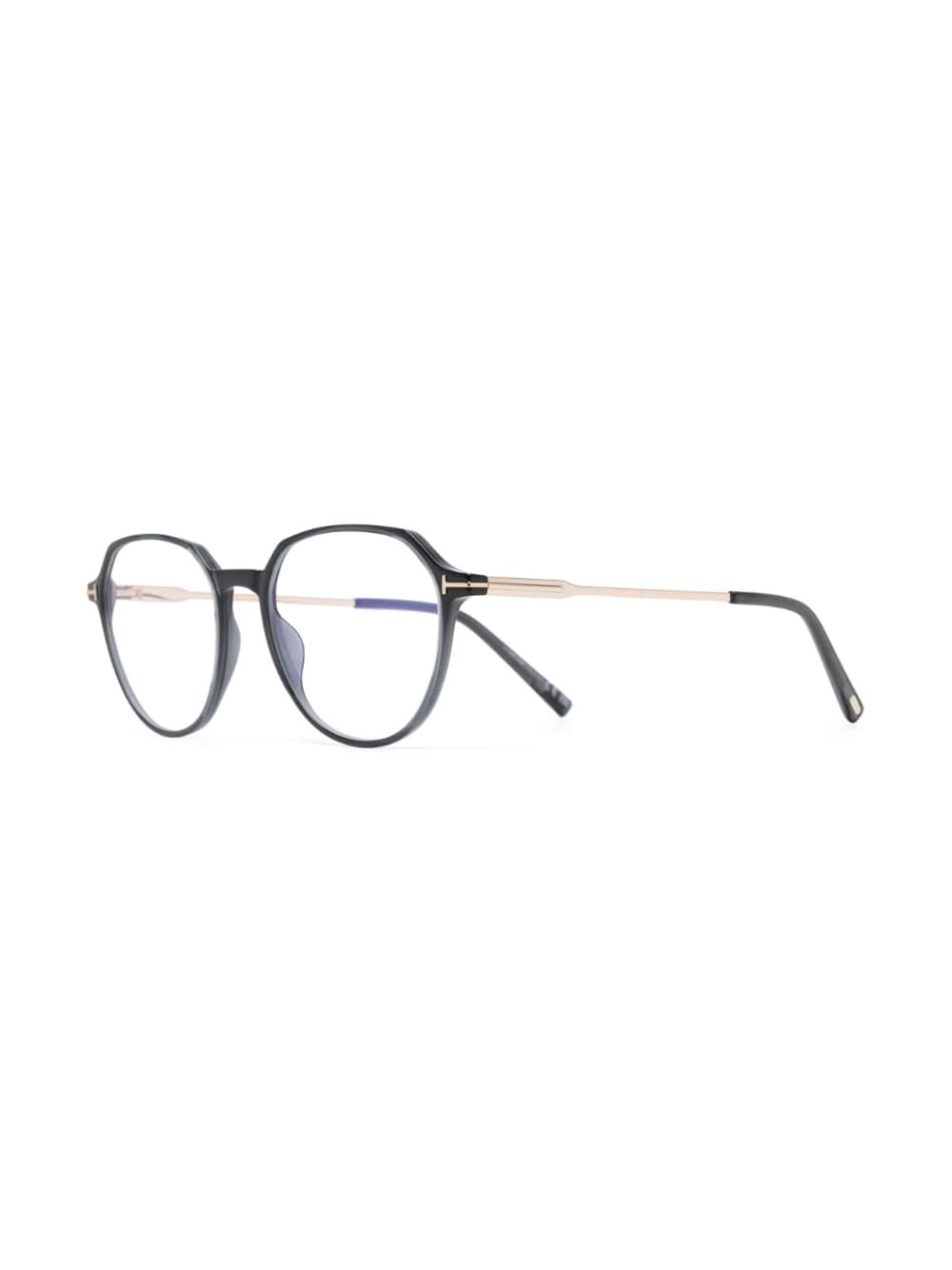 T-logo round-frame glasses - 2