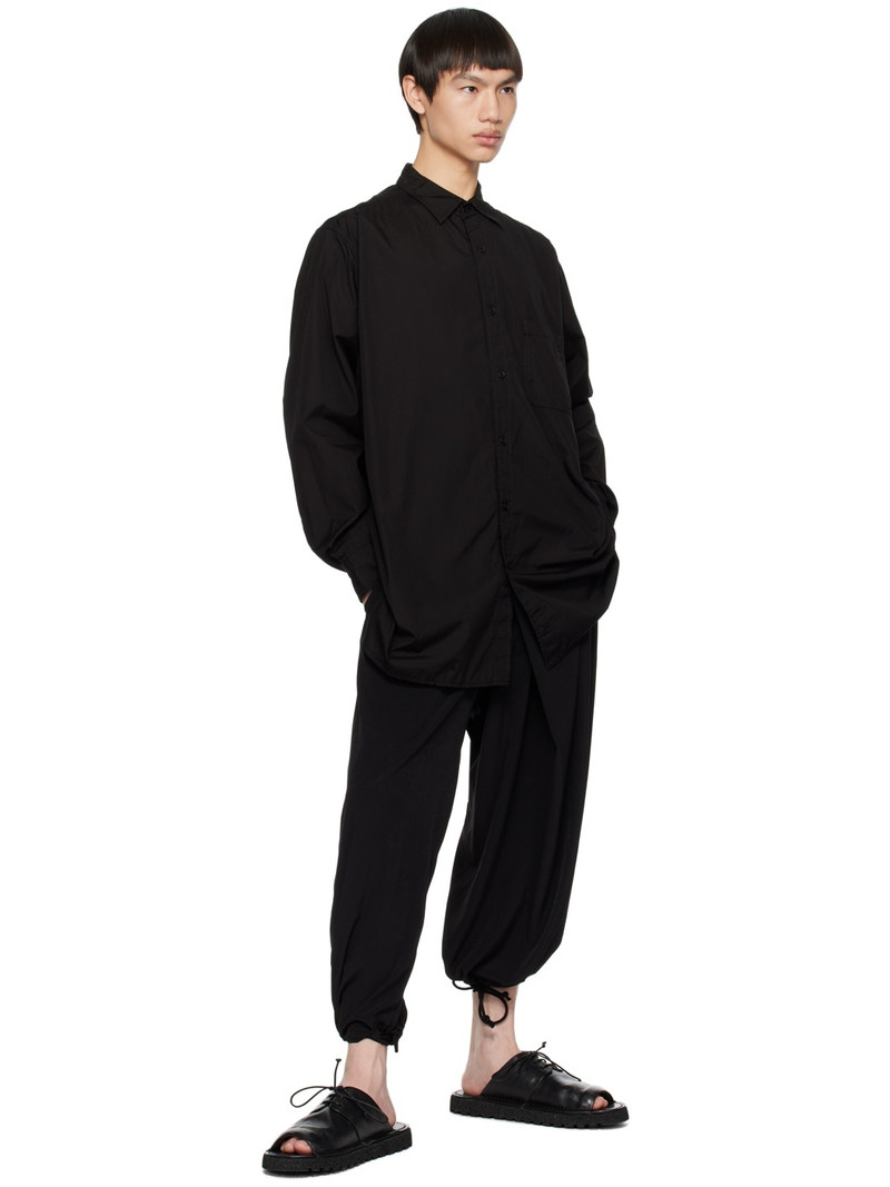 Yohji Yamamoto Black Drawstring Trousers outlook