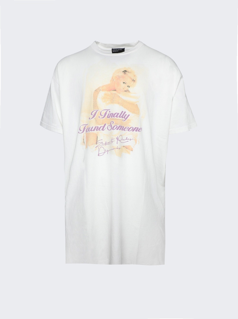 Finally Found Someone T-Shirt Dress White 1