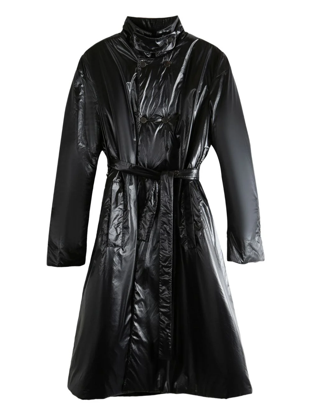 ripstop belted coat - 1