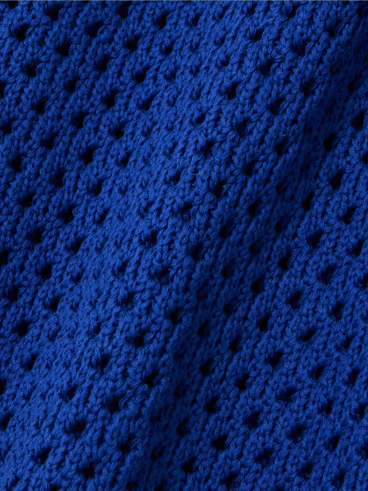 Espina crocheted cotton T-shirt Blue - 4