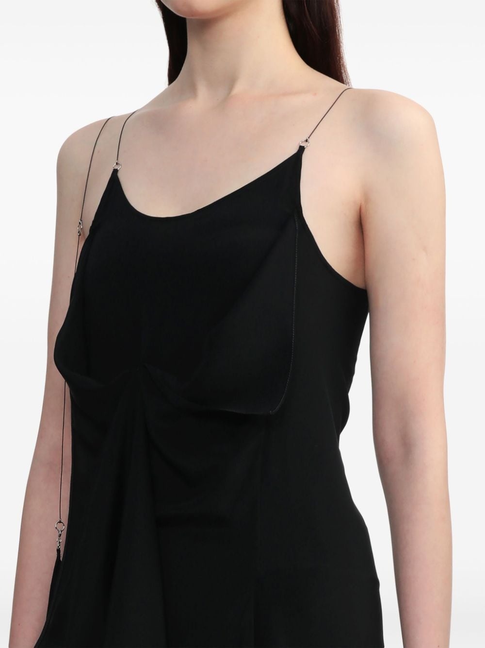 twist-detail asymmetric minidress - 5