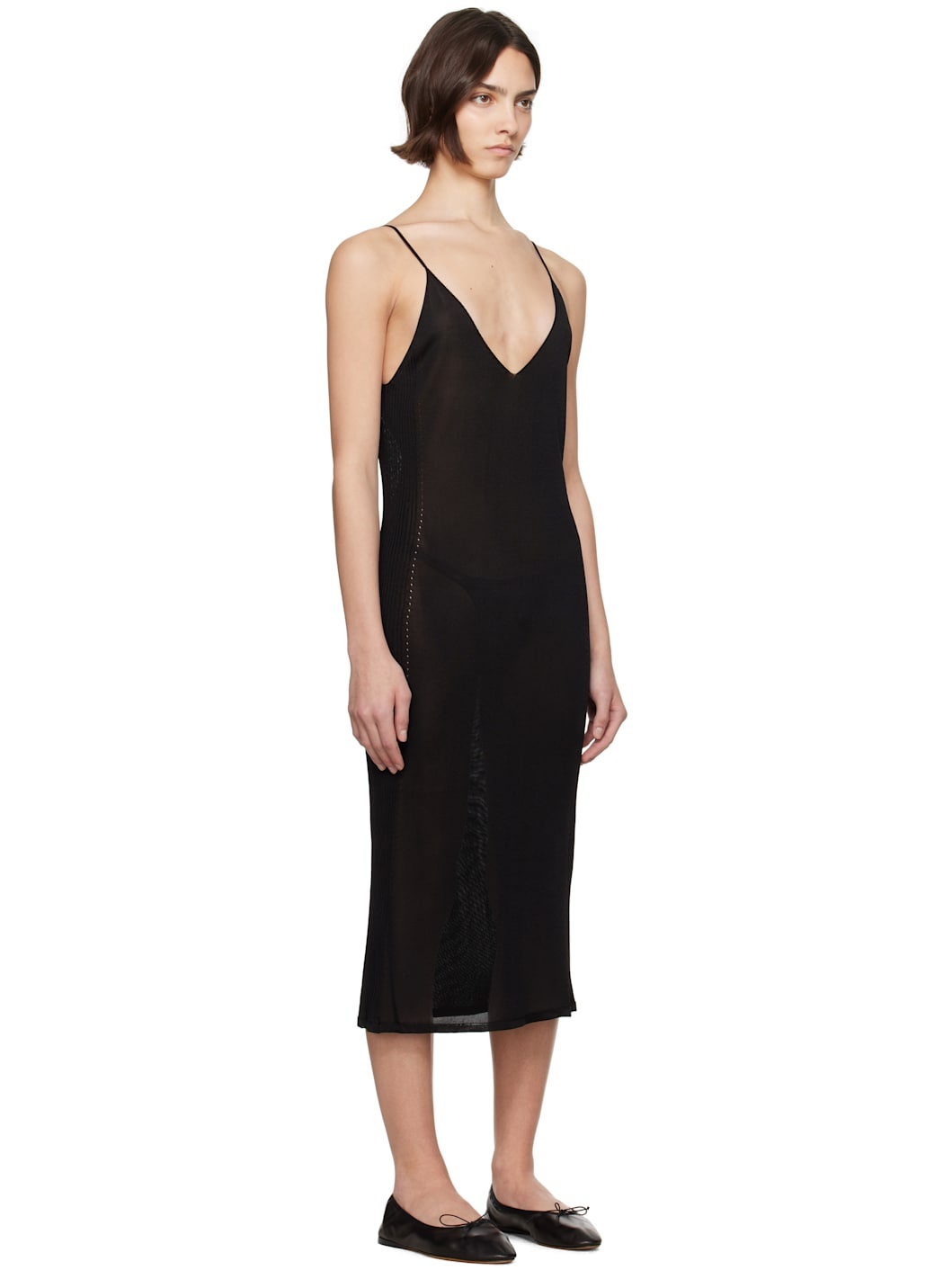 Black Slinky Gabe Midi Dress - 2
