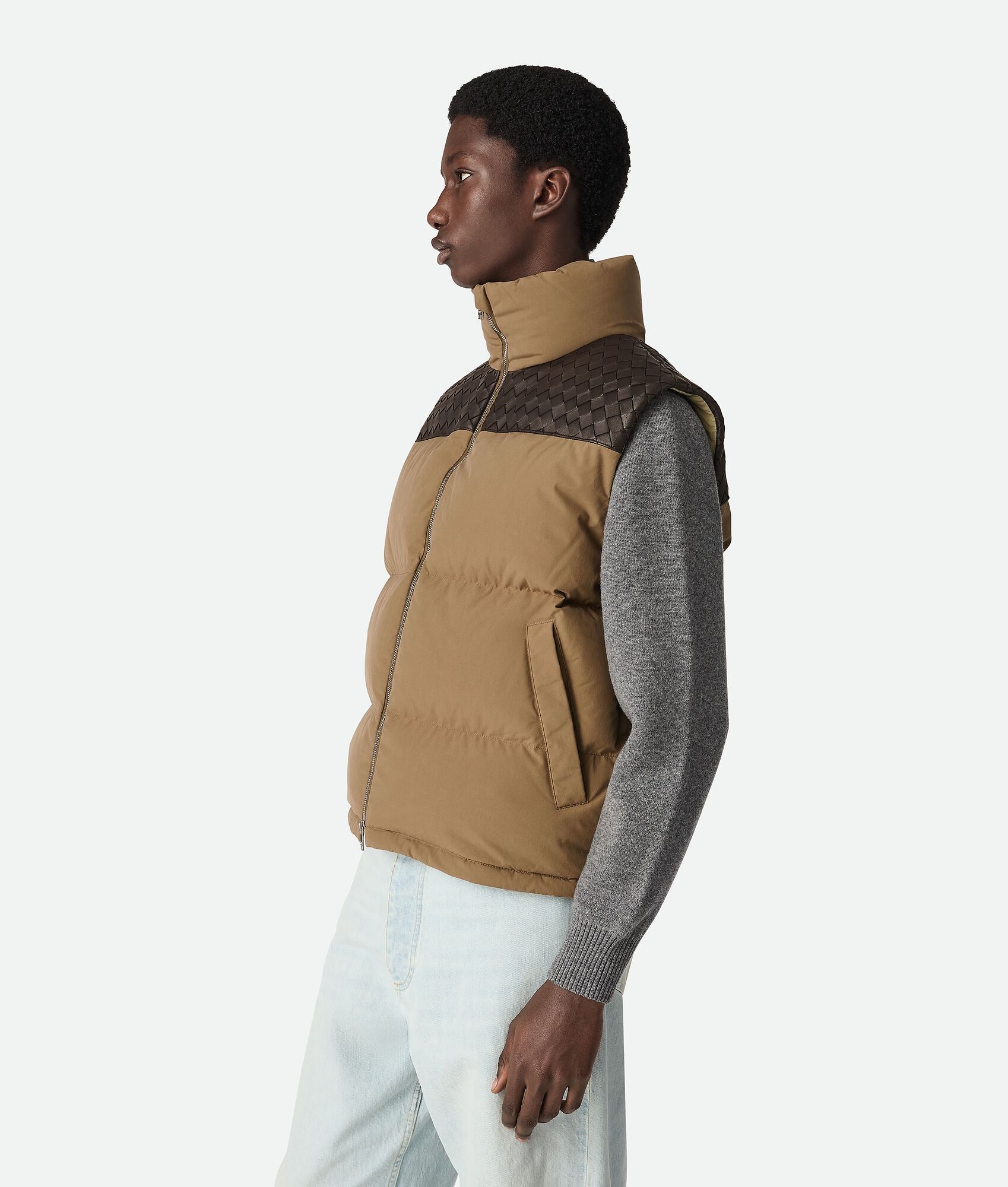 Frosted Poplin Puffer Gilet - 2