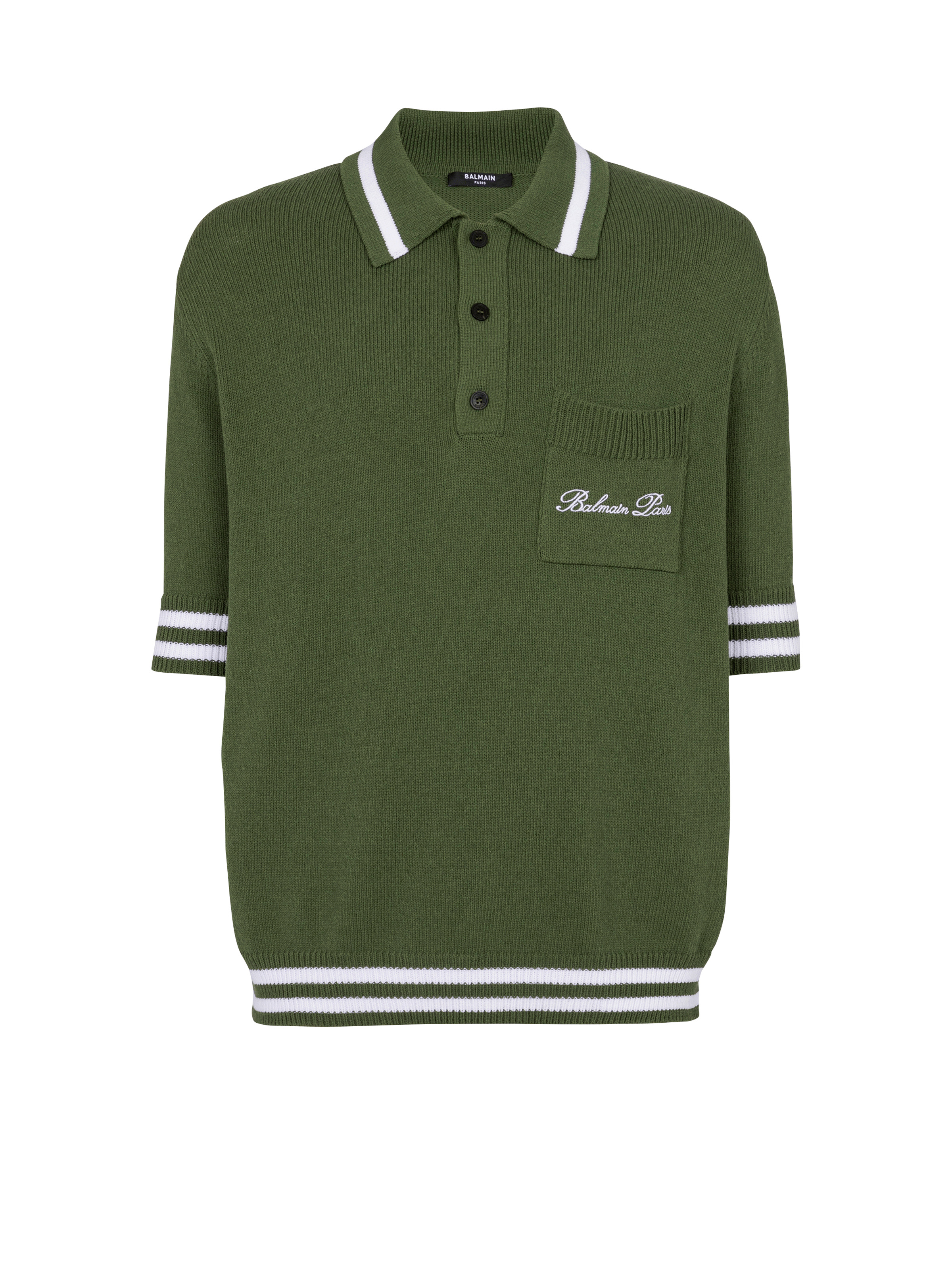 Balmain Signature knit polo shirt - 1