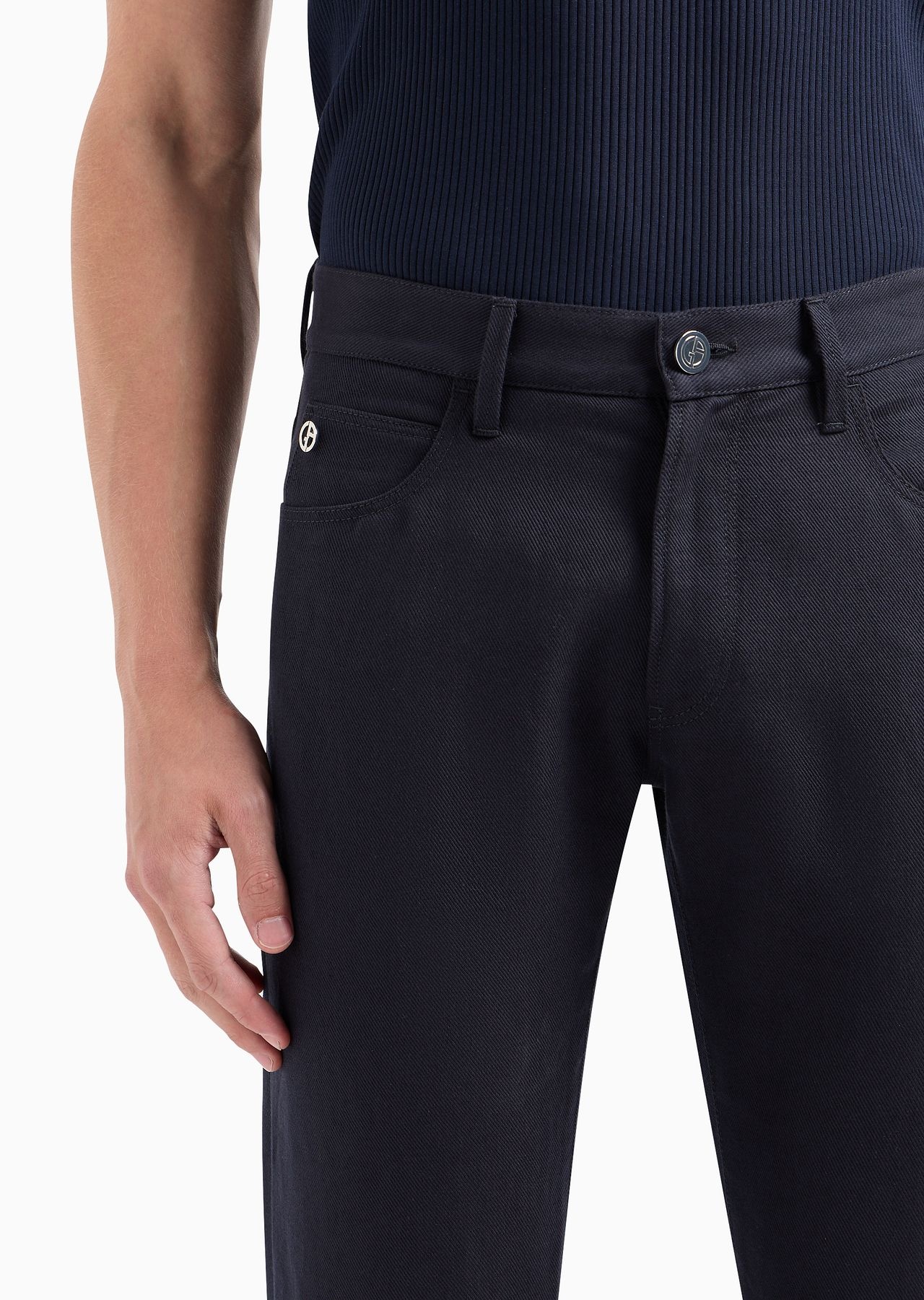 5-pocket, regular-fit trousers in linen and cotton - 5