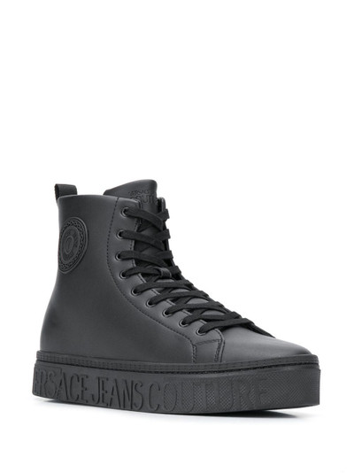 VERSACE JEANS COUTURE logo hi-top sneakers outlook