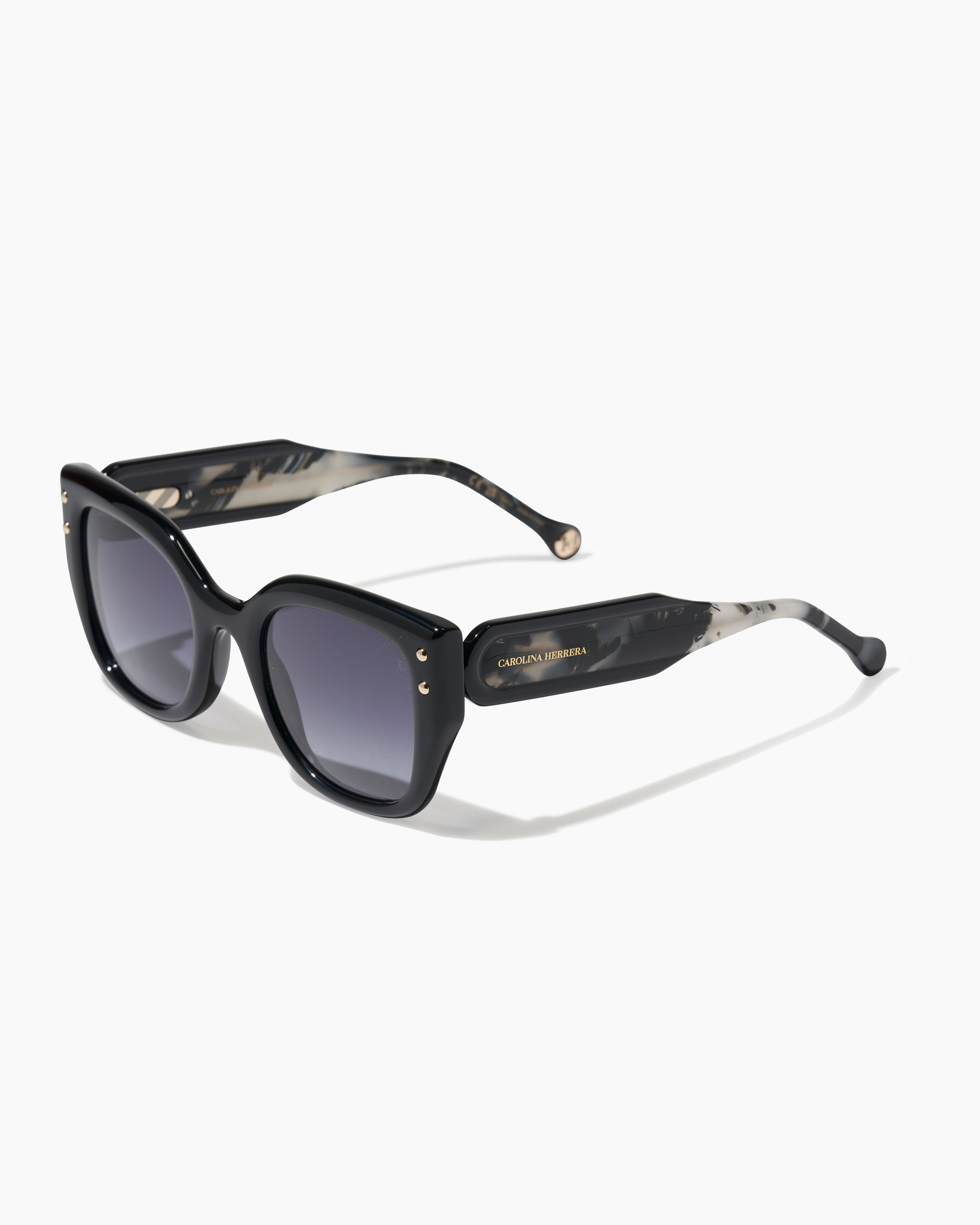 Square Frame Sunglasses with Tortoiseshell Temples - 2