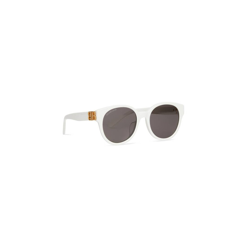 BALENCIAGA Women's Dynasty Round Sunglasses in White outlook