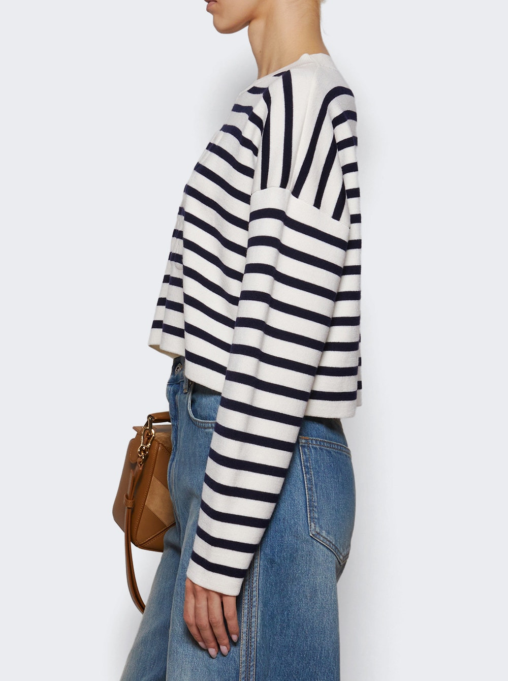 Wool Anagram Sweater Off White And Navy - 3