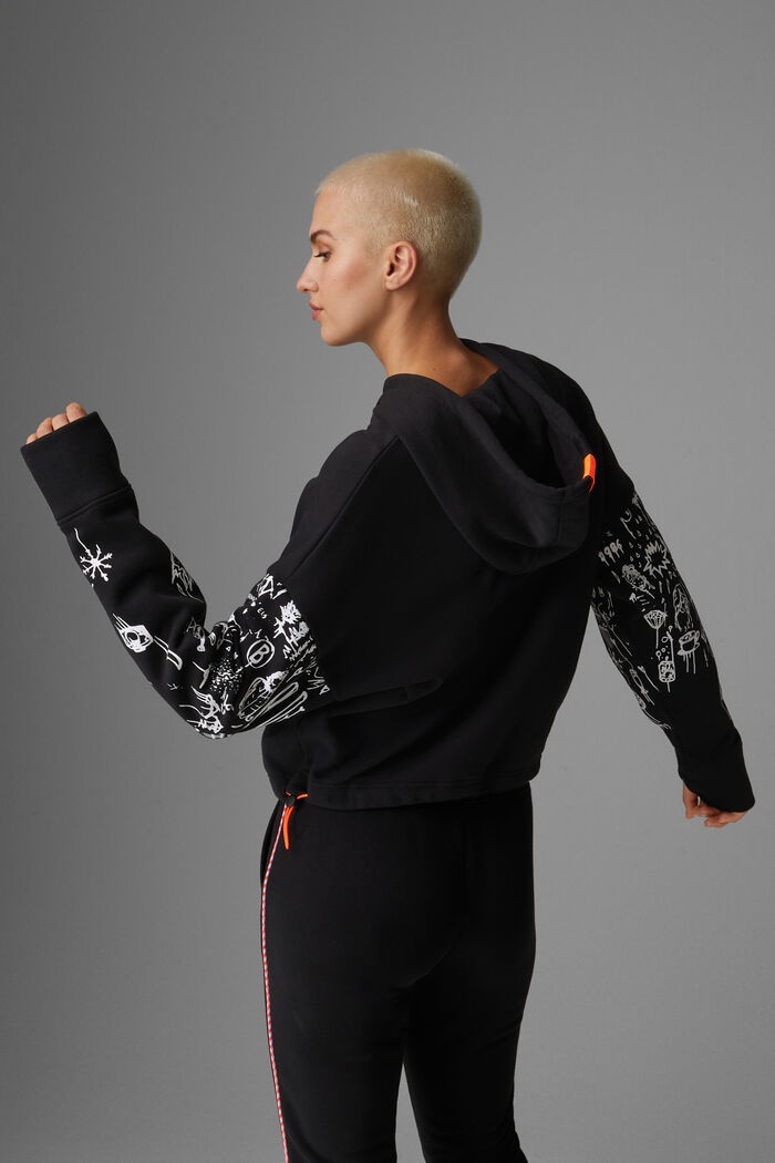 Cosa Sweatshirt hoodie in Black/White - 3