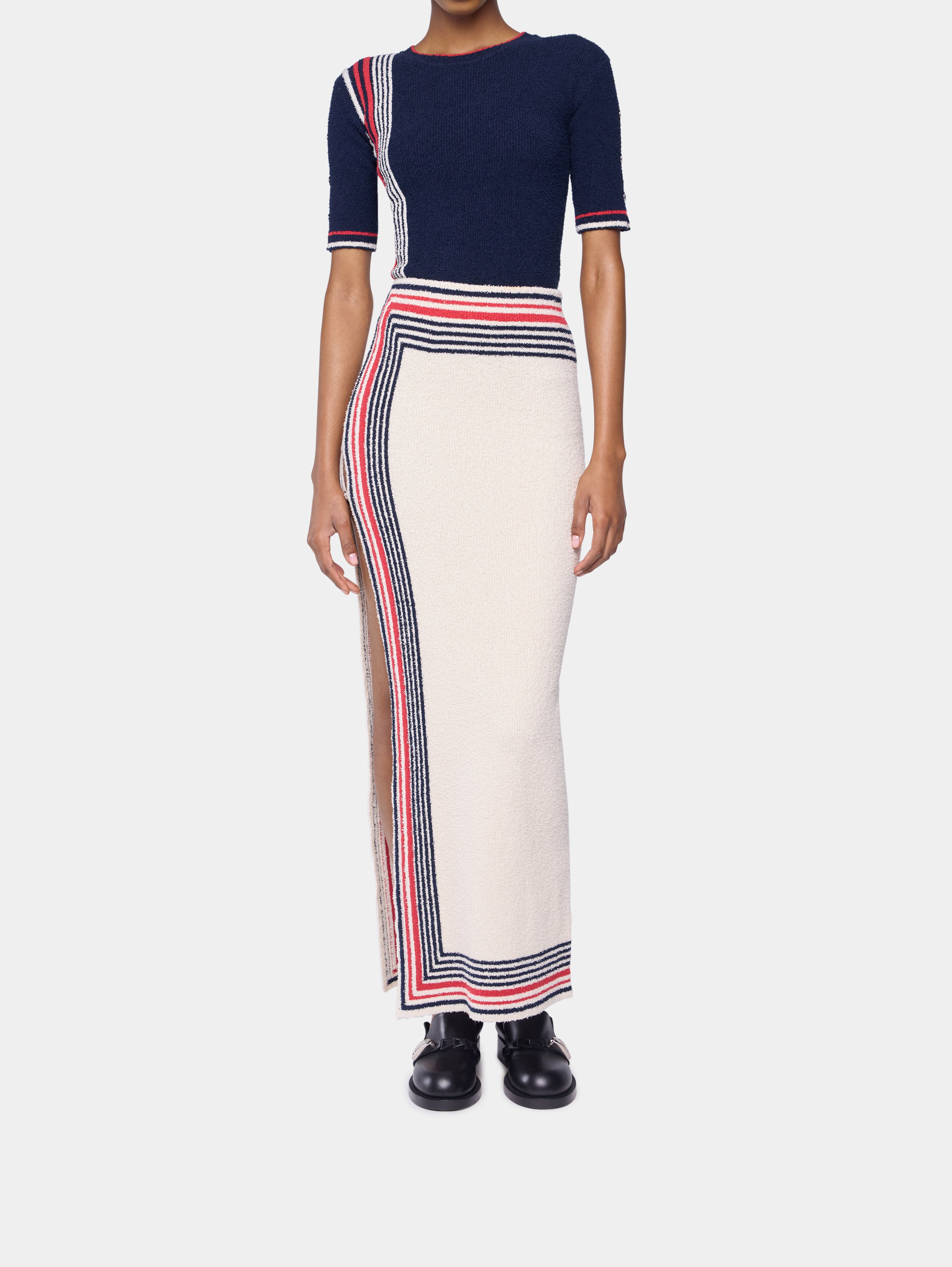 LONG SKIRT IN TERRY JERSEY - 4