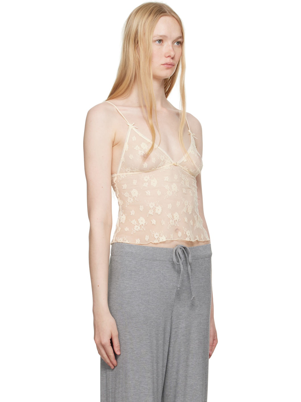 SSENSE Exclusive Yellow Spring Intimates Triangle Camisole - 2