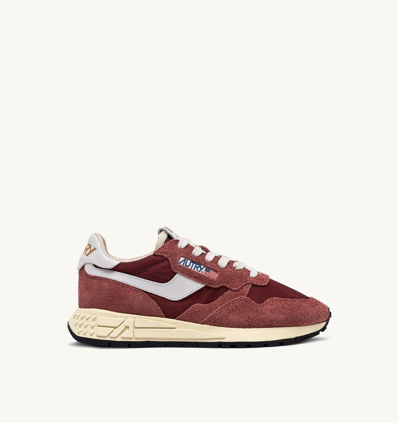 REELWIND LOW SNEAKERS IN NYLON AND SUEDE HOT SAUCE AND WHITE 1