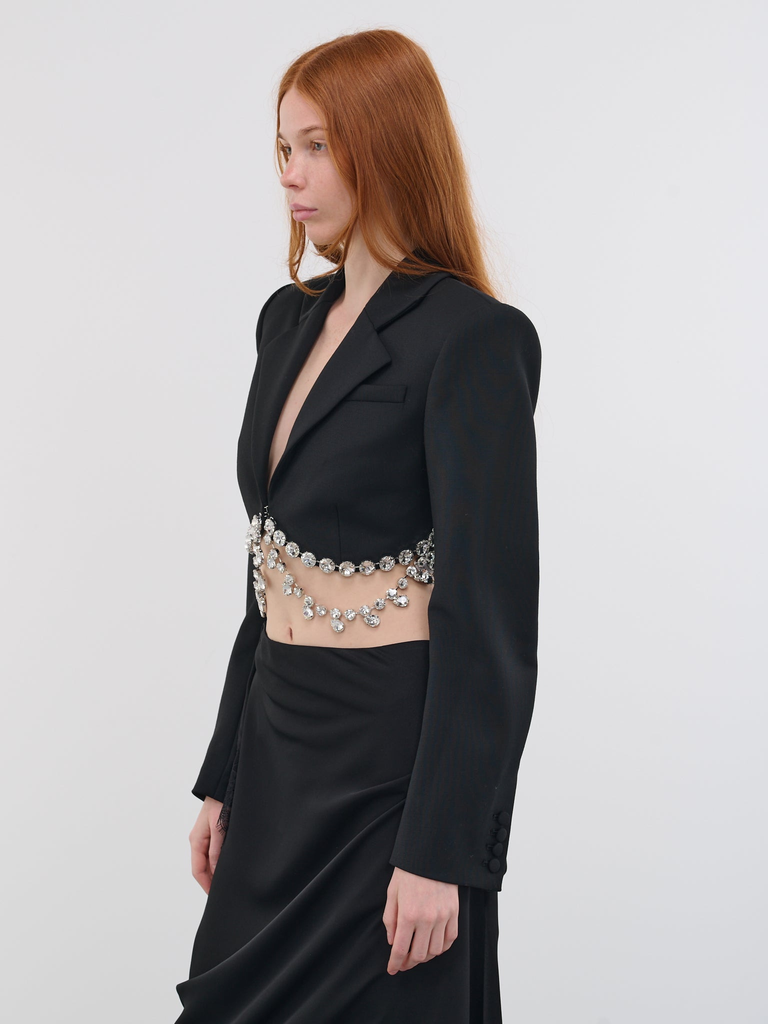 Draped Crystal Blazer - 2